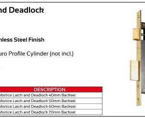ISEO Latch and Deadlock