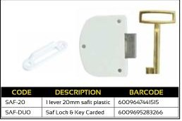 SAF Cupboard Lock 20mm