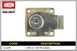 Union Cupboard Lock 60 or 92 series