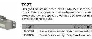 Dorma TS77 Door Closer