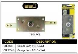 BBL RO1 Garage Lock
