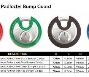 Discus padlocks bump guard