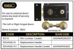 BBL Rim Lockset