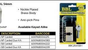 BBL Oval Cylinders Small 54mm