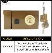 Double Cylinder Night Latch