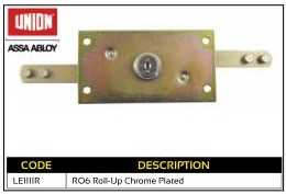 Union Roll Up Chrome Plated Garage Lock