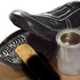 shoe repair by gluing men's shoe