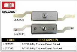 Union Roll Up Chrome Plated Drilled Garage Lock