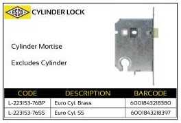 ESCO Cylinder Lock