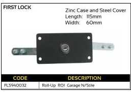 First Lock Roll Up Garage Lock RO1