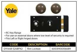 Yale Rim Lockset