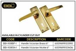 BBL Handle Victorian Brass Straight 6 inch