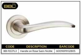 BBL Scroll Handle on Rose Satin Nickle