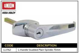L-Handle Studded Plain Spindle 75mm