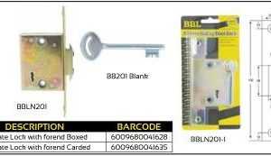 BBL Sliding Gate Lock with forend