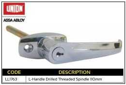L-Handle Drilled Threaded Spindle 110mm