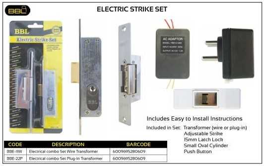BBL Electric Strike Set