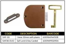 SAF Cupboard Lock 30mm